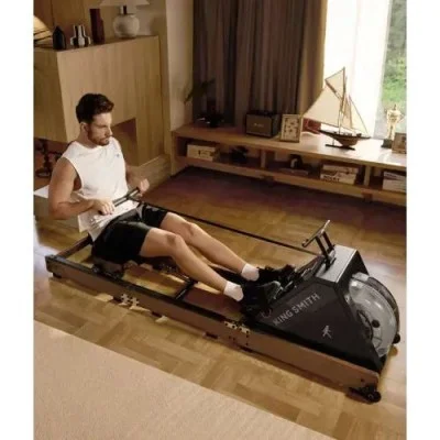 Water Rowing Machine Wr20,  With Tri-Fold Patent, Water Resistance. . Walnut Color